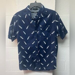 Carbon Men's Med Navy
Feathered Button Down Shirt